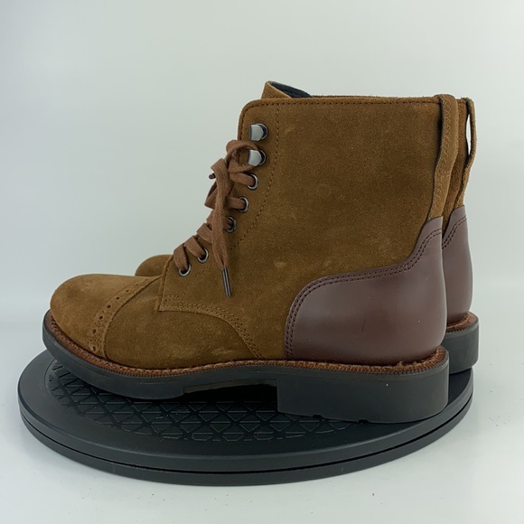 Coach Bleecker Cap Toe Boots Toffee Brown Suede G1547 Men's Size 7.5 - Picture 7 of 12